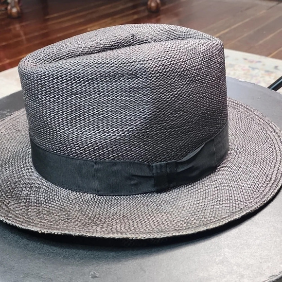 NWOT, Worth & Worth by Orlando Palacios Woven Gray Fedora, sz 7 3/8 - Picture 4 of 13